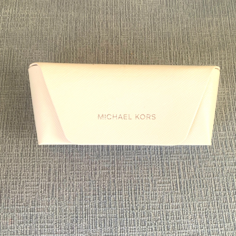 Michael Kors white glasses case